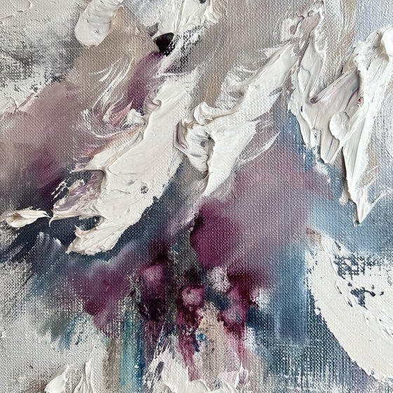 AIR KISS - Peonies. White. Tenderness. Ease. Charm. Abstraction. Pastel shades.