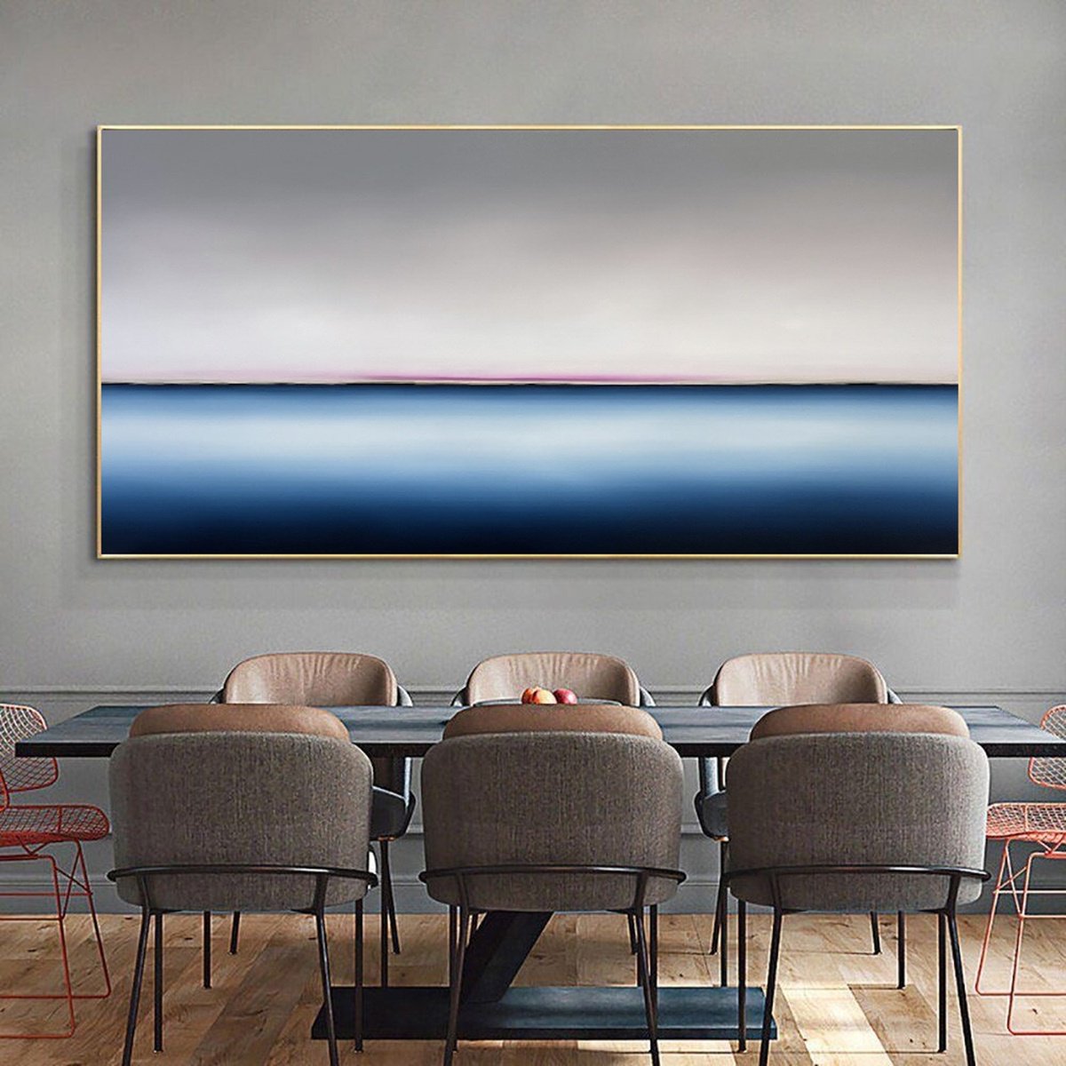 Surrealistic Landscape Oil Painting By Larissa Uvarova, 79 X 39", Horizon Of Emotions #129, Original Artwork