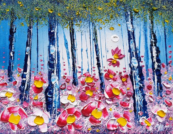 "Pink Forest & Flowers in Love"