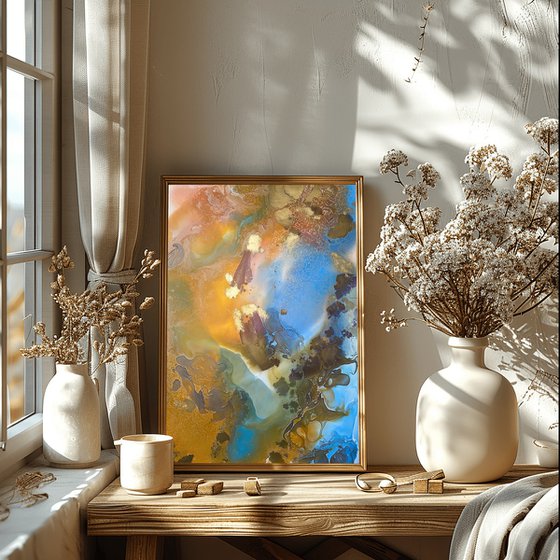 Autumn Gold Abstract Painting