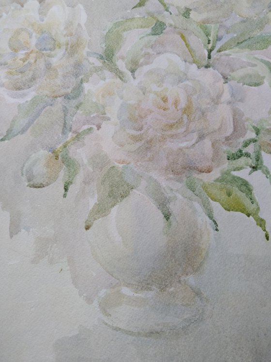 Peonies. Watercolour 2020