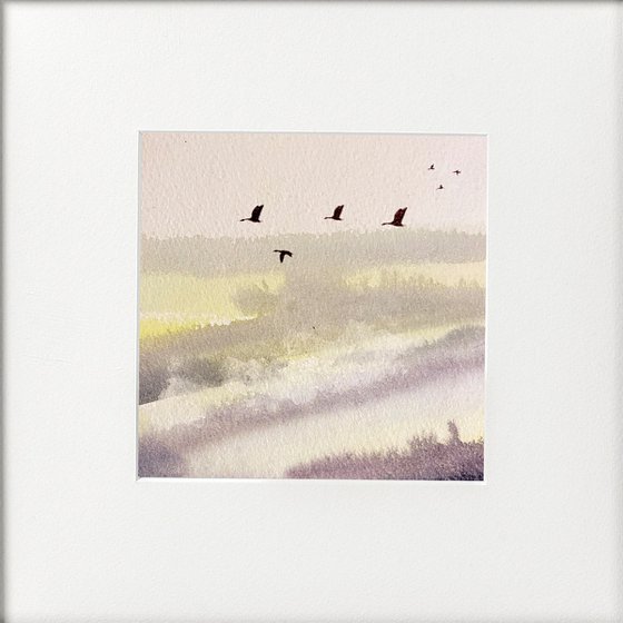 Marshland mist geese