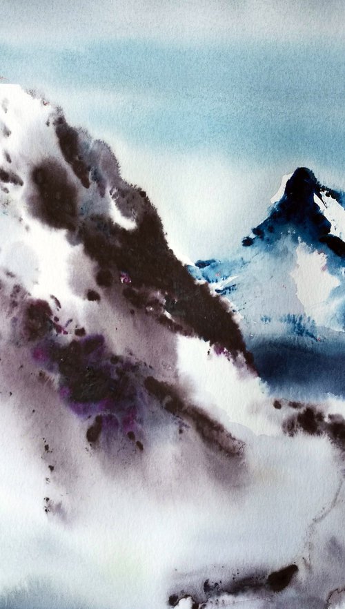 Snowy mountains by Tatiana Paravisini