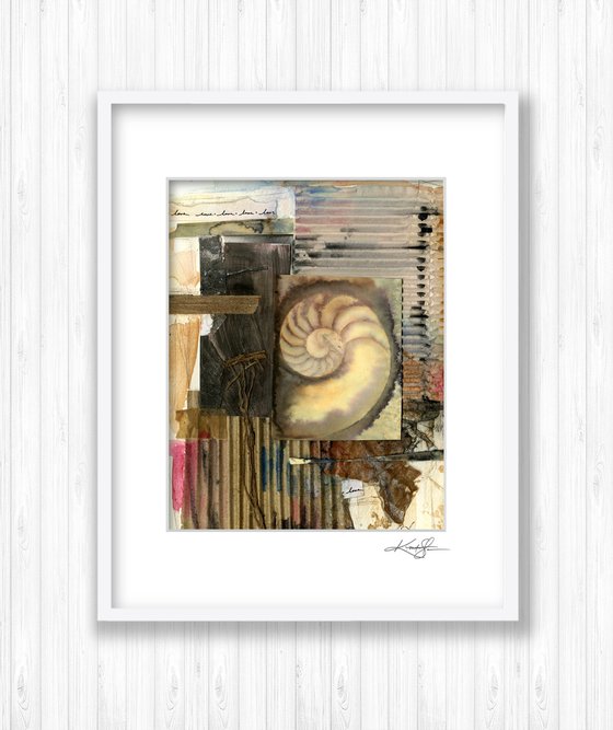 Elemental Tranquility 2 - Nautilus Shell Art by Kathy Morton Stanion