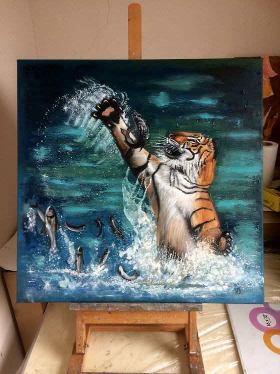 Tiger fishing