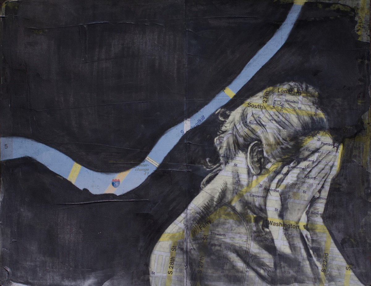 Photorealistic Portrait Pencil Drawing By Marina Skepner, 7 X 6", River, Original Artwork