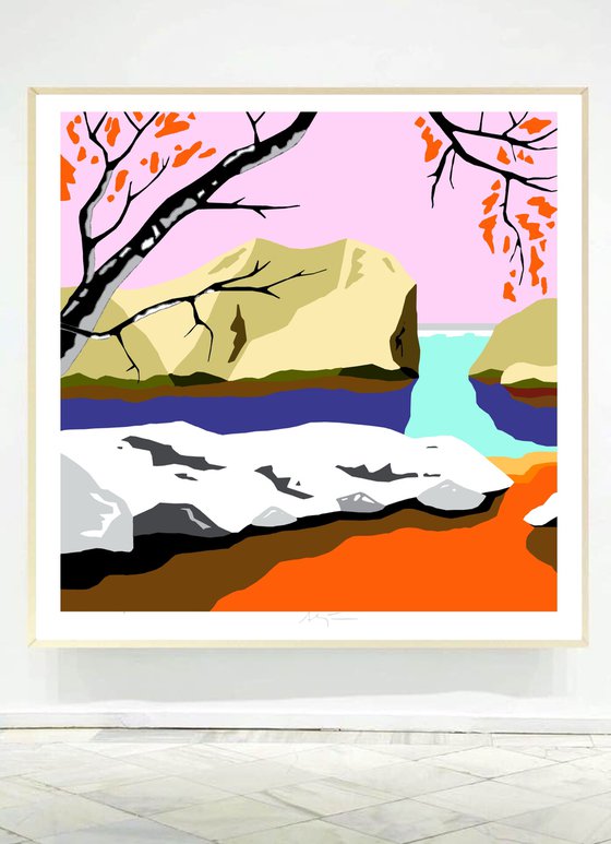 The crag (El peñón, pop art, seascape)