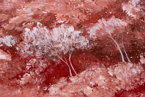 Autumn silence in dark coral tones