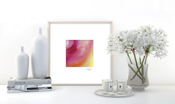 A Soft Prayer 3 - Watercolor Abstract Painting in mat by Kathy Morton Stanion