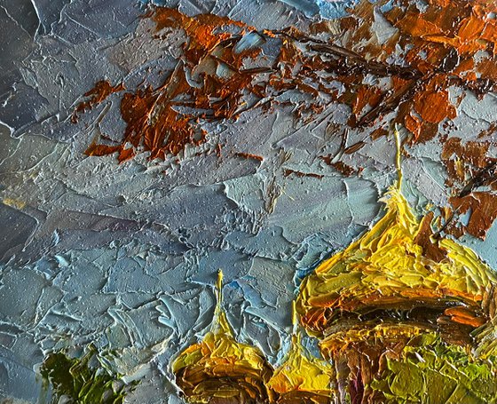 Golden Domes Behind the Trees