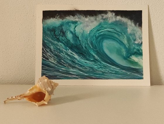 seascape wave on paper #005