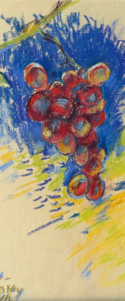 Golden Hour Grapes plein-air by Daria Yablon-Soloviova