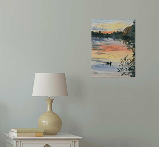 Sunset over Lake Biliner