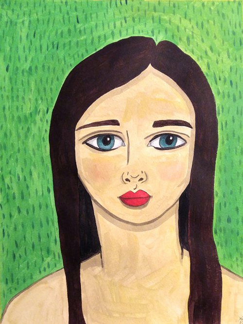 Portrait with Green by Kitty  Cooper
