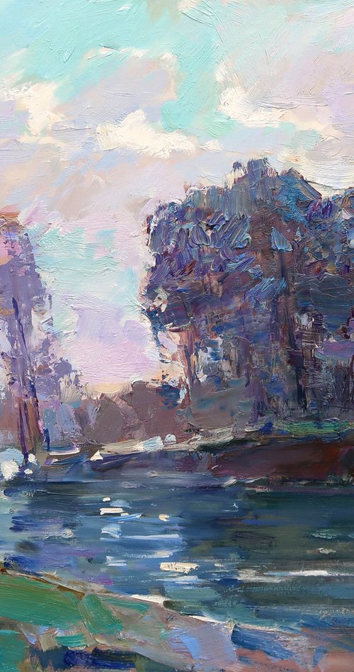 By the River in Spring by Aleksandr  Kryushyn
