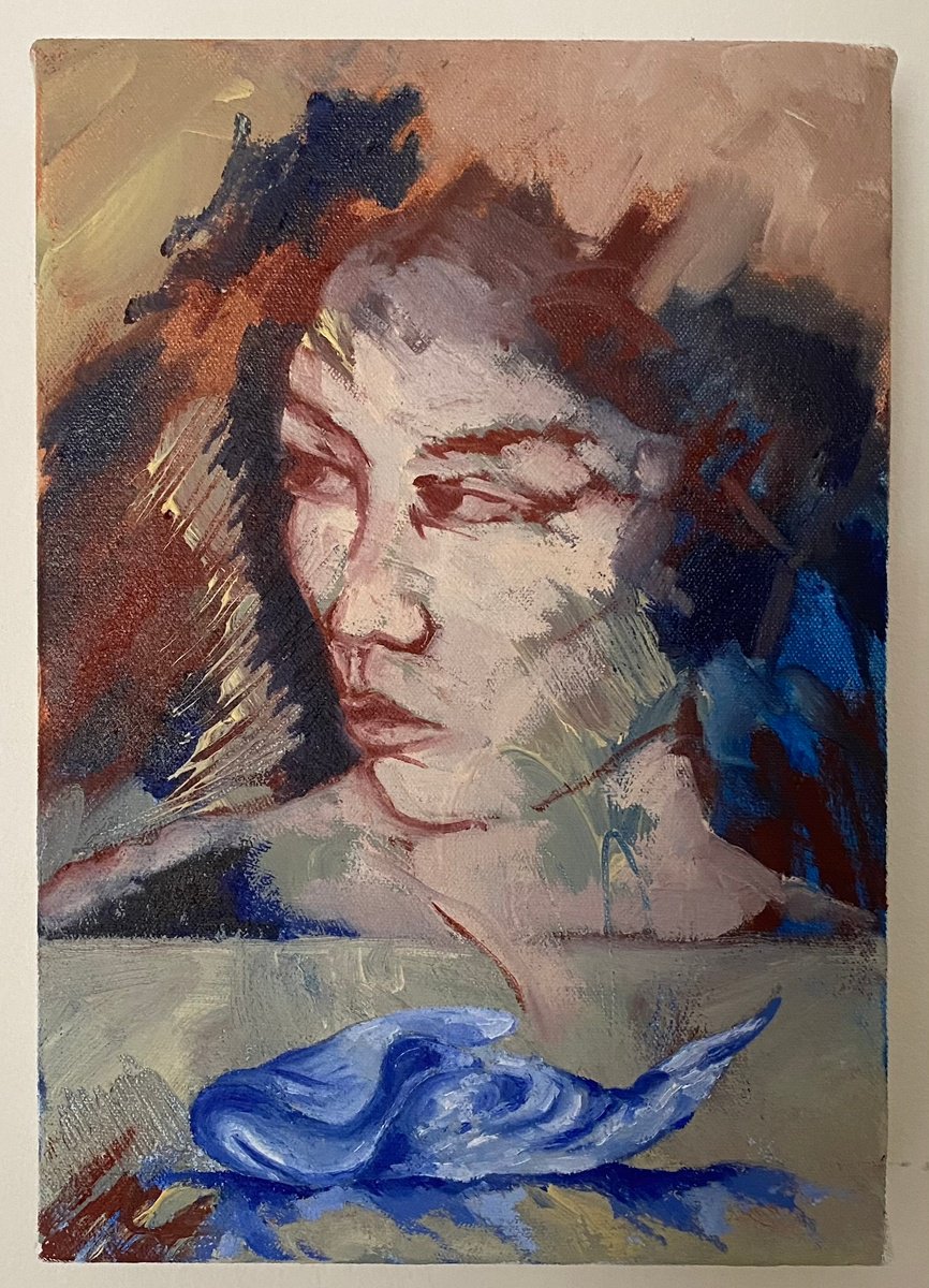 Portrait with Blue Swan by Esmee Van Giap