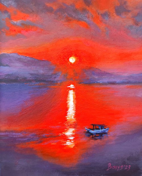 Red sun by Tetiana Borys