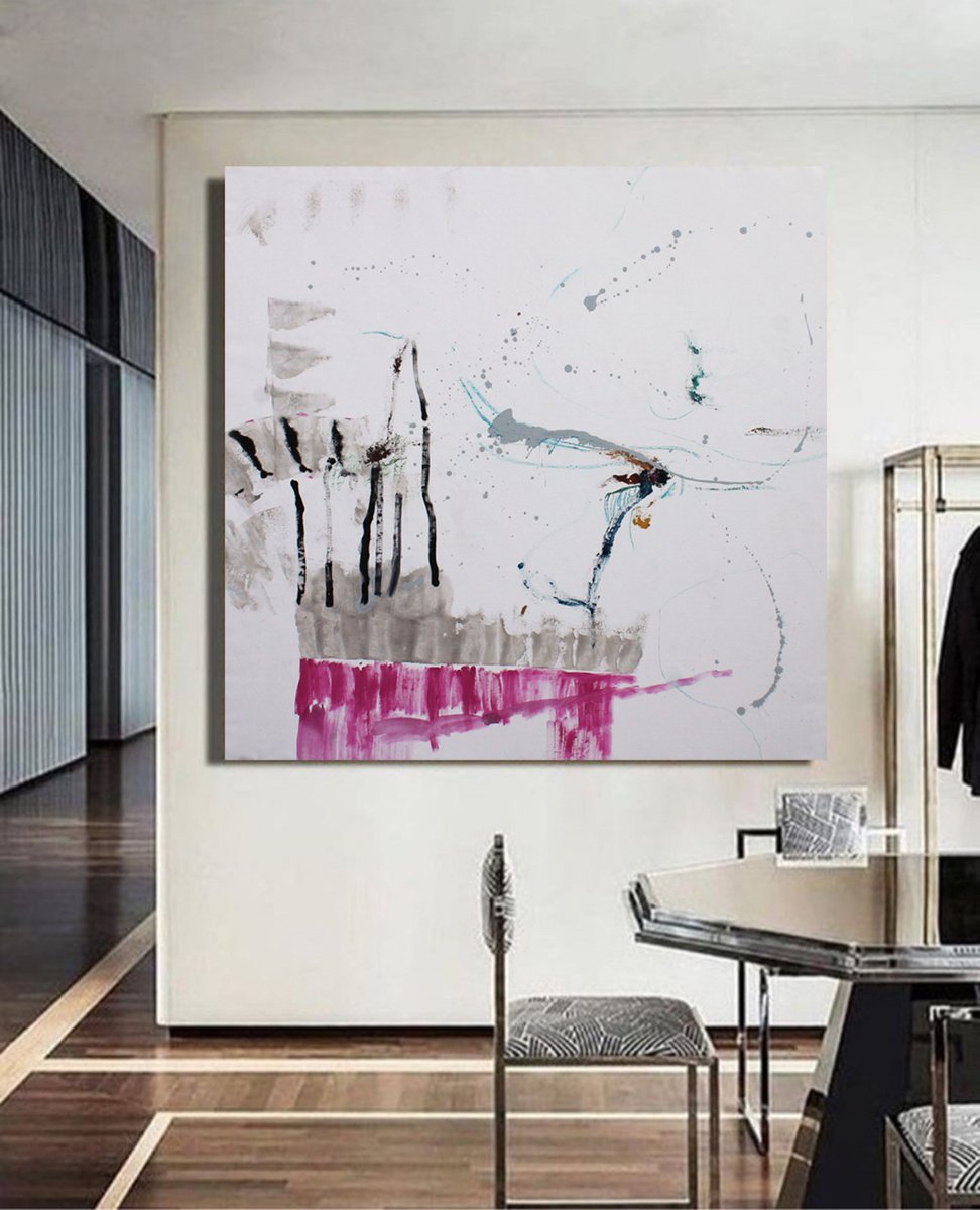 Organic Abstract Acrylic Painting By Sergiy Dekalyuk, 61 X 60", Aero, Original Artwork