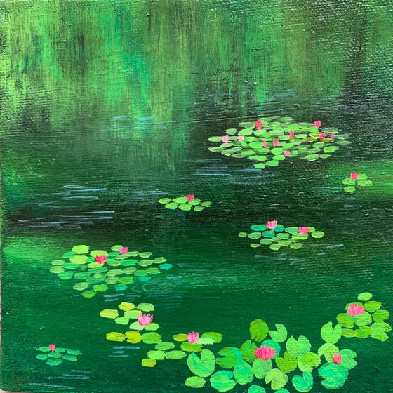 Green pond! Miniature painting