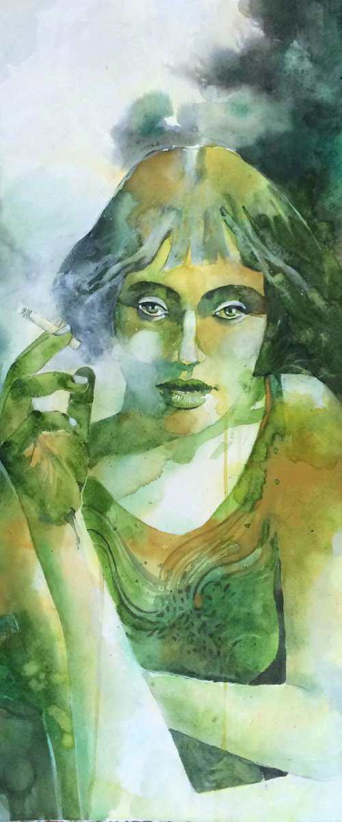 La ragazza che fumava gauloises by Alessandro Andreuccetti