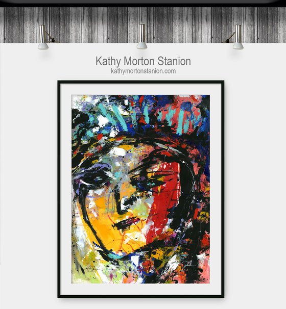 Queen - LARGE Abstract Portrait by Kathy Morton Stanion