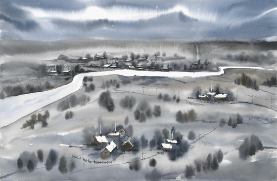 Winter Countryside landscape