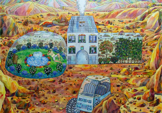 OURS ON MARS by Gala Sobol (Wall Art Decor, gift)