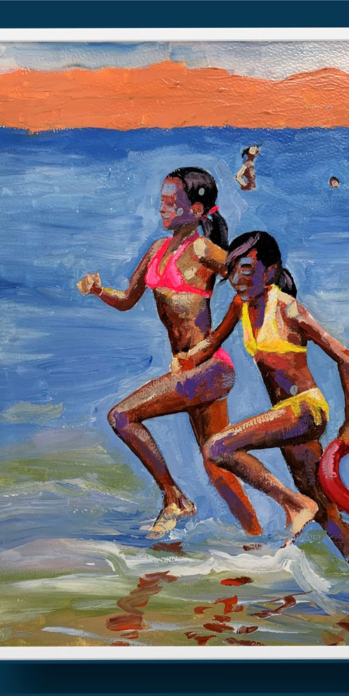 Vacation in Italy, girls on the beach. by Vita Schagen