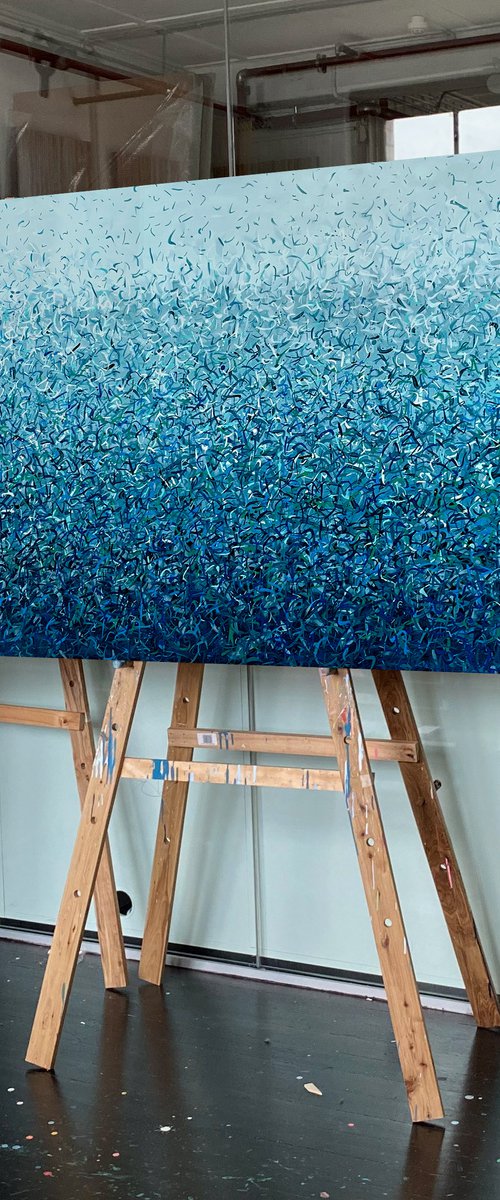 Deep Water Dance- 200 x 85cm acrylic on canvas by George Hall