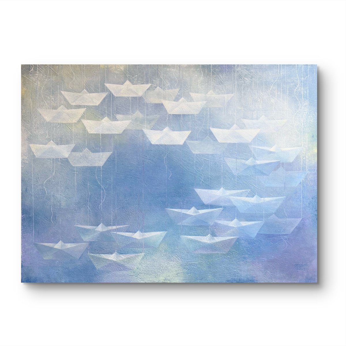  Peaceful Voyage, Origami # 2 By Arinika Stratievsky, 48 X 36, Artwork For Sale On Artfinder