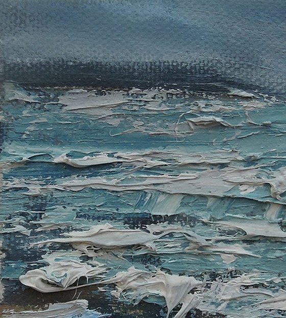 'Stormy Surf #3' Mini Canvas
