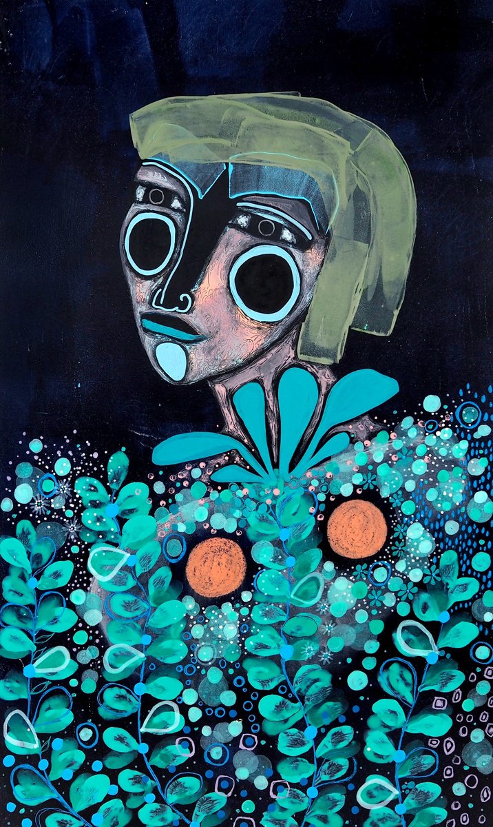 Sara Rodighiero | Original Acrylic Painting | Waiting By The Sea Nr.2 | 30 X 50Cm | Artwork For Sale On Artfinder