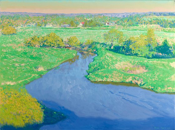 Evening. Protva River