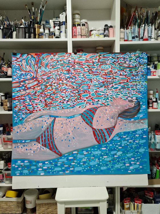 Underwater Turquoise Red