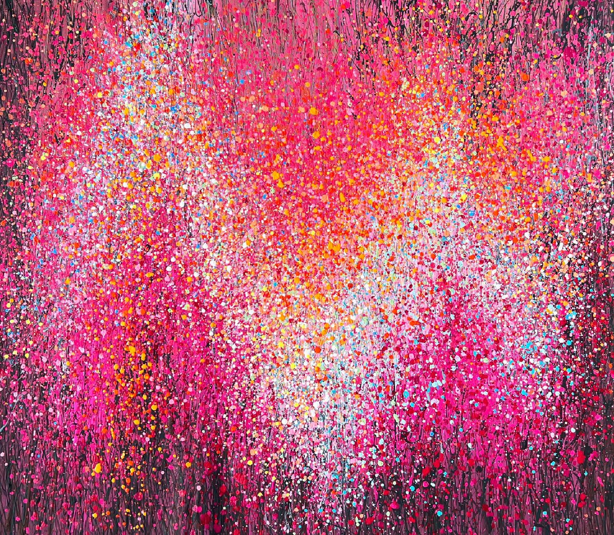 Abstract Acrylic Painting By Bogdana Antoniuk, 47 X 43, Joy, Original Artwork