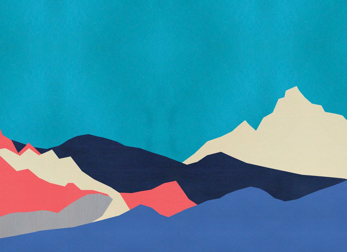 Abstract Mountains #02 - Extra Large Abstract Landscape - Shipping Rolled in a Tube by Arisha Monn