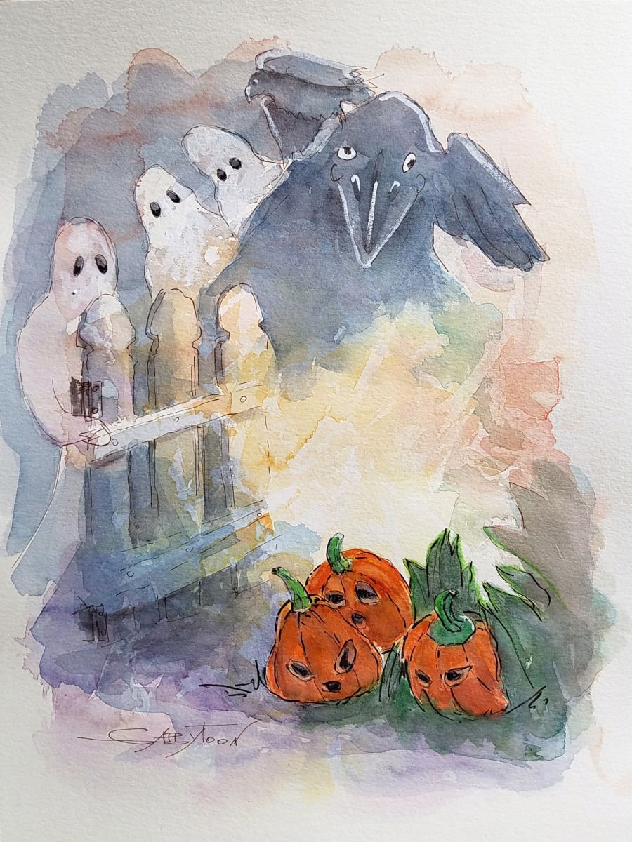 Scared Pumpkins by Gabriella DeLamater