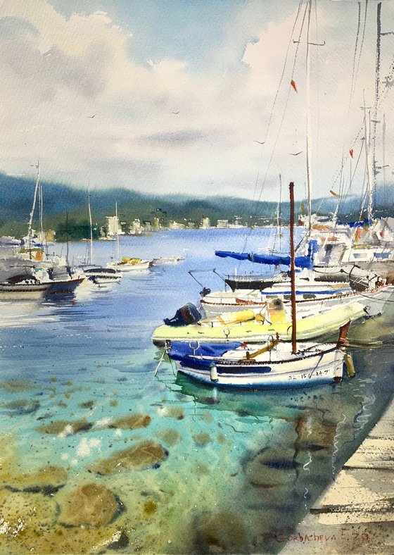 Boats at the pier (Spain)