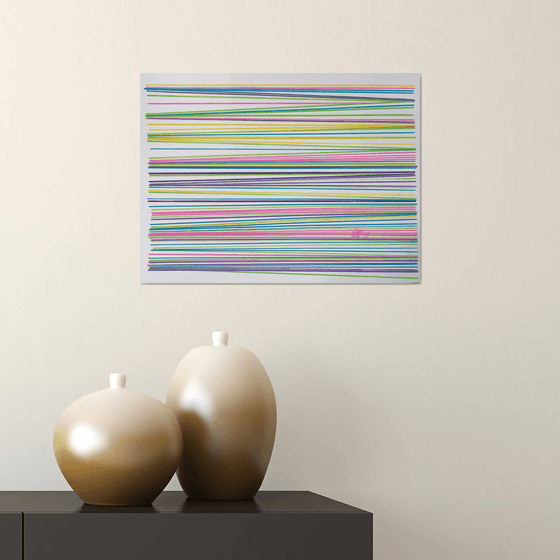 Début 39 - Abstract Optical Art - Colourful Strips