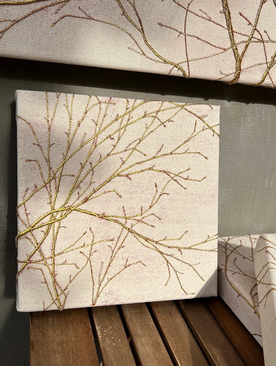 Organic Abstract Painting By Olya Tereschuk, 10 X 10", Invisible Trauma-5, Original Artwork