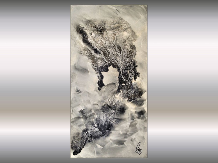 Just A Thought Abstract Acrylic Painting Black Artfinder