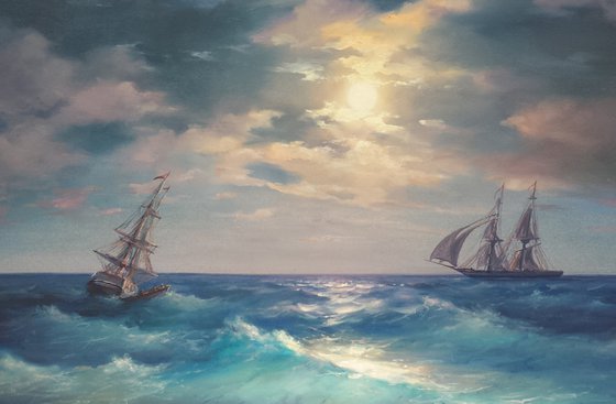 luminous night(60x90cm, oil painting)