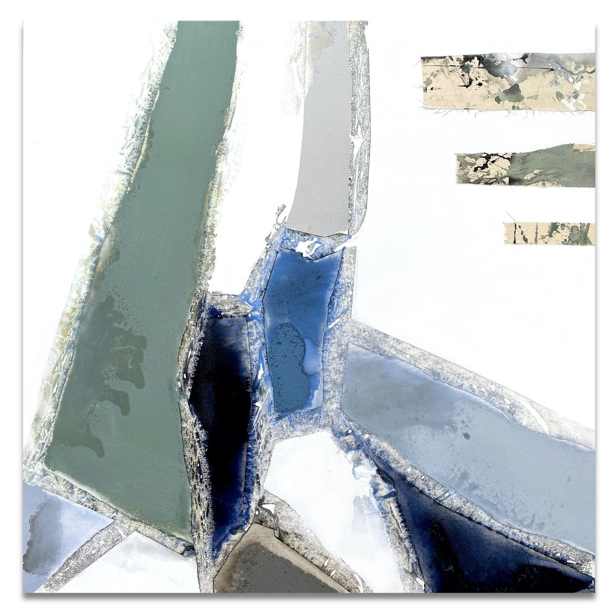 Abstract Painting By Cristina Dalla Valentina, 31 X 31, Unfolding /7, Original Artwork