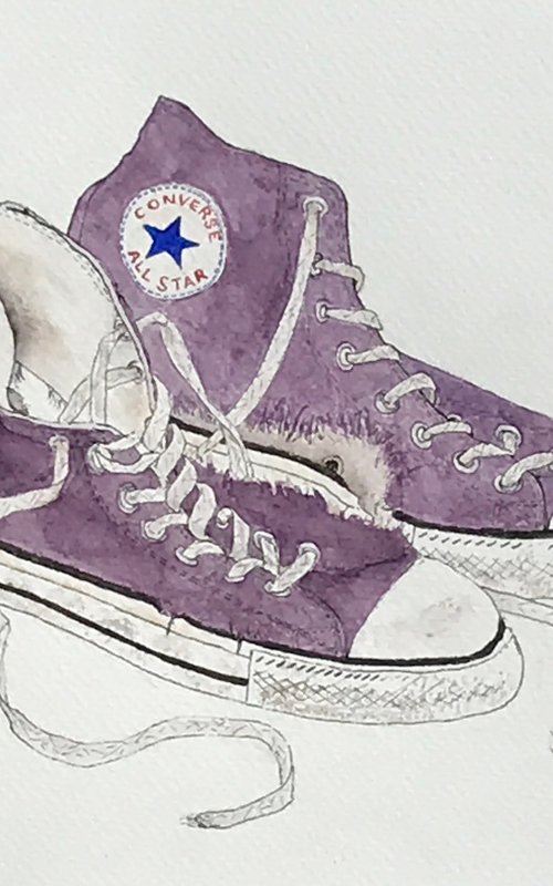 'Old & Cumfy' Converse by JANE  DENTON