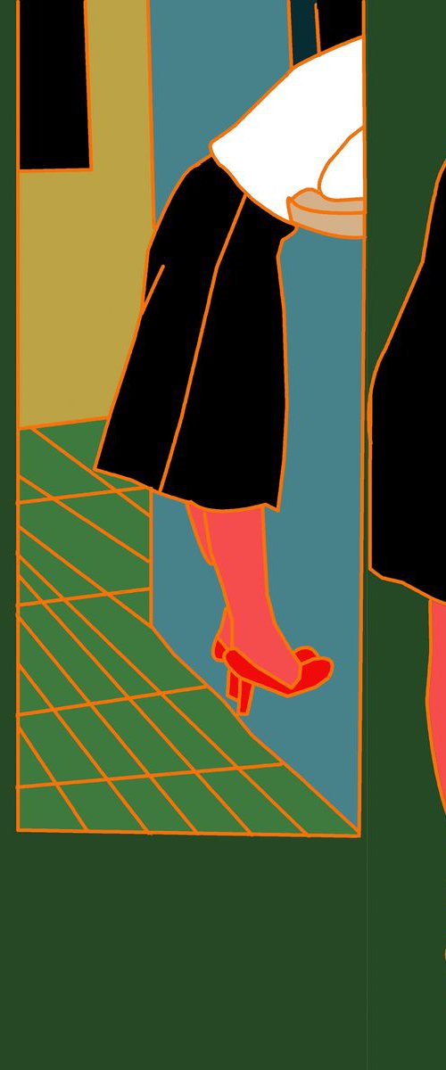 My red heels - pop art print by Artworks by Rina Mualem