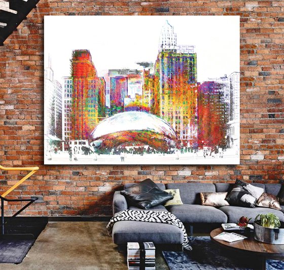 Colores, Chicago, Cloud gate/XL large original artwork