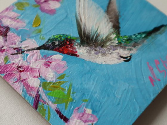 Hummingbird in Flight, Birds Lover Gift