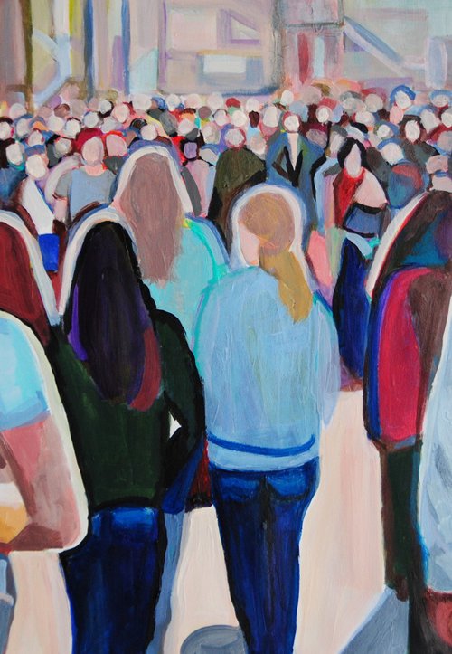 People  / 70 x 42 cm by Alexandra Djokic