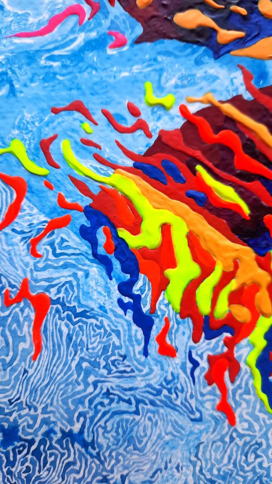 Set of 3 «Blue Space»