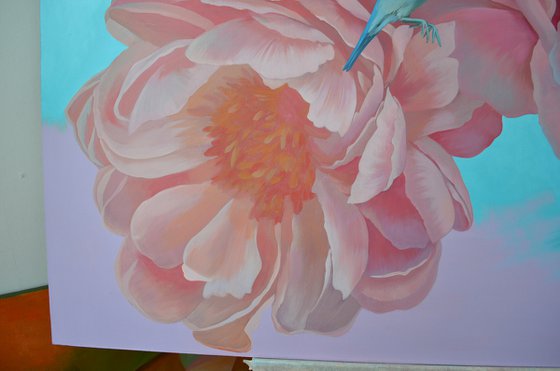 Peonies large bloom 120*100cm